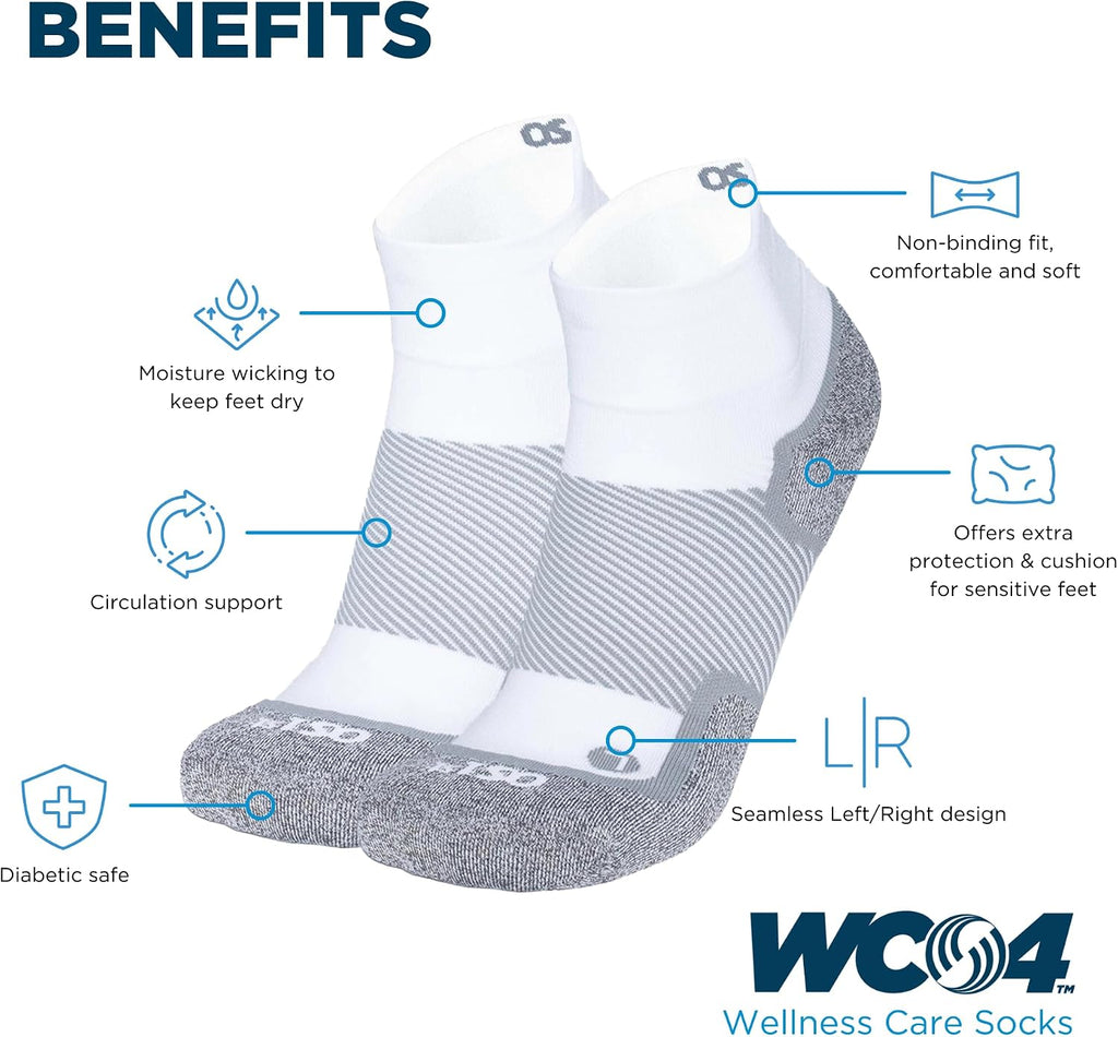 WC4 Diabetic & Neuropathy Compression Socks, Non-Binding for Men & Women, Improve Circulation & Edema