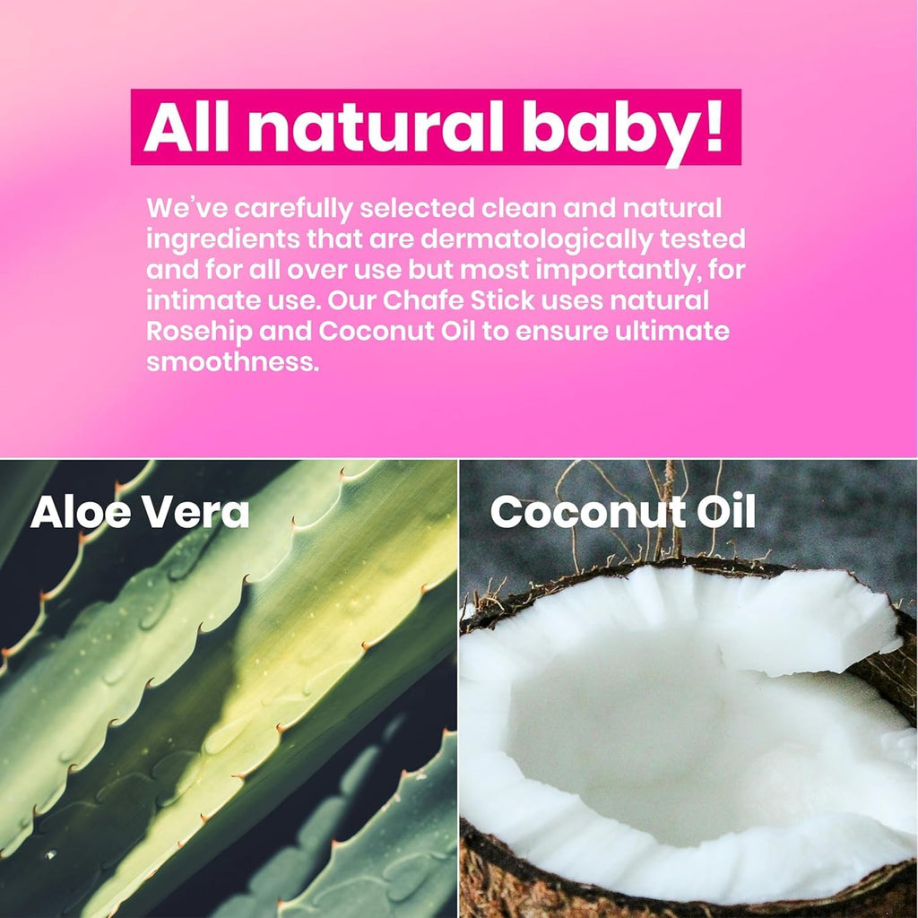 Anti-Chafe Stick for Women - Aloe Vera & Shea Butter Balm Prevents Thigh Rub & Skin Friction | Soothing Vegan Formula for Sensitive Areas | 1.6 Fl Oz (50 Ml)