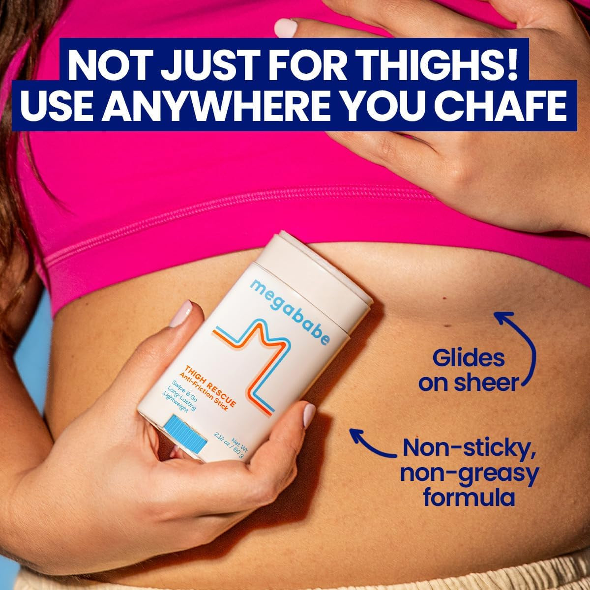 Thigh Rescue Anti-Chafe Stick | Prevents Skin Chafe & Irritation | Thighs, Arms, Bra-Lines & More