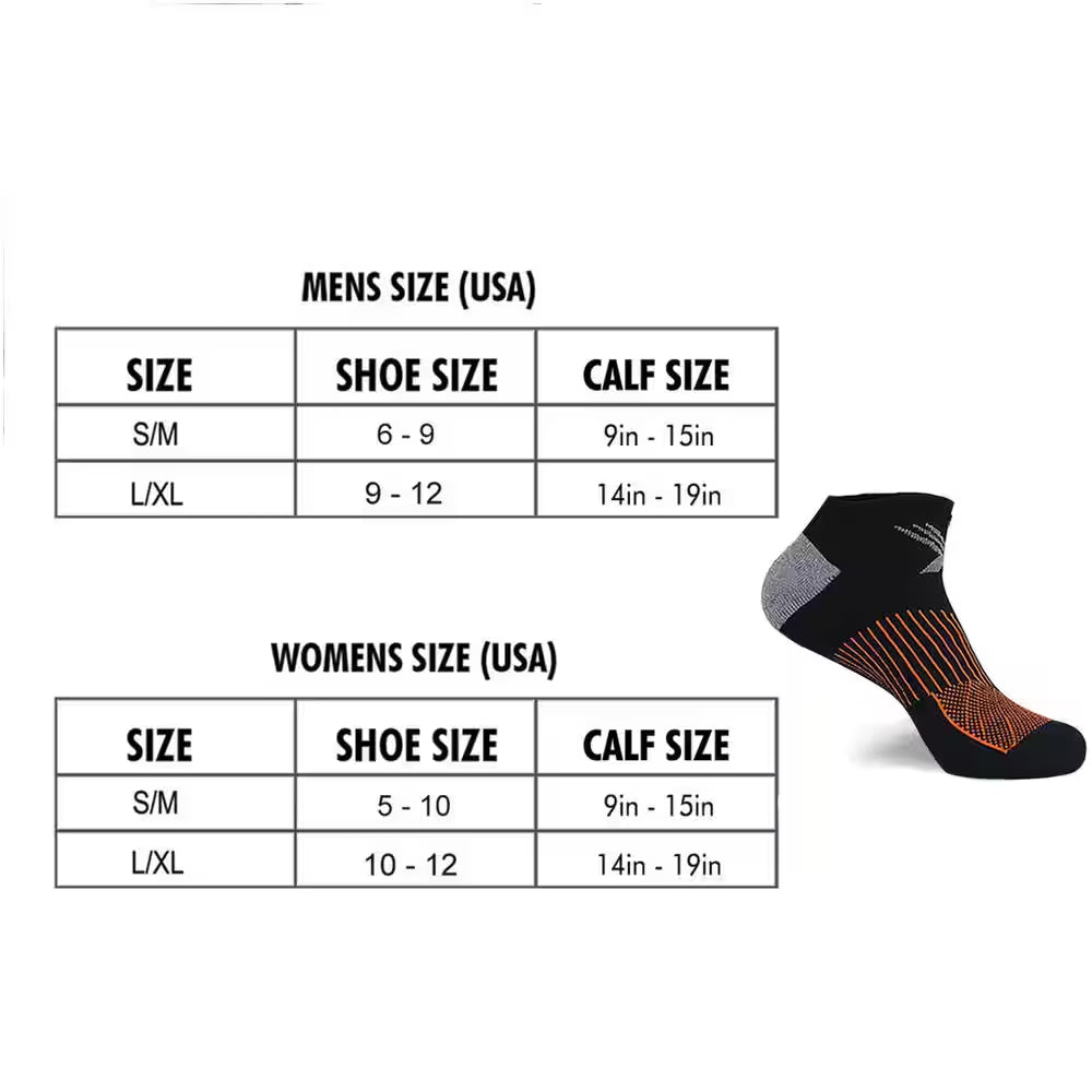 Active-Performance Ankle-Length Compression Socks (6-Pairs)