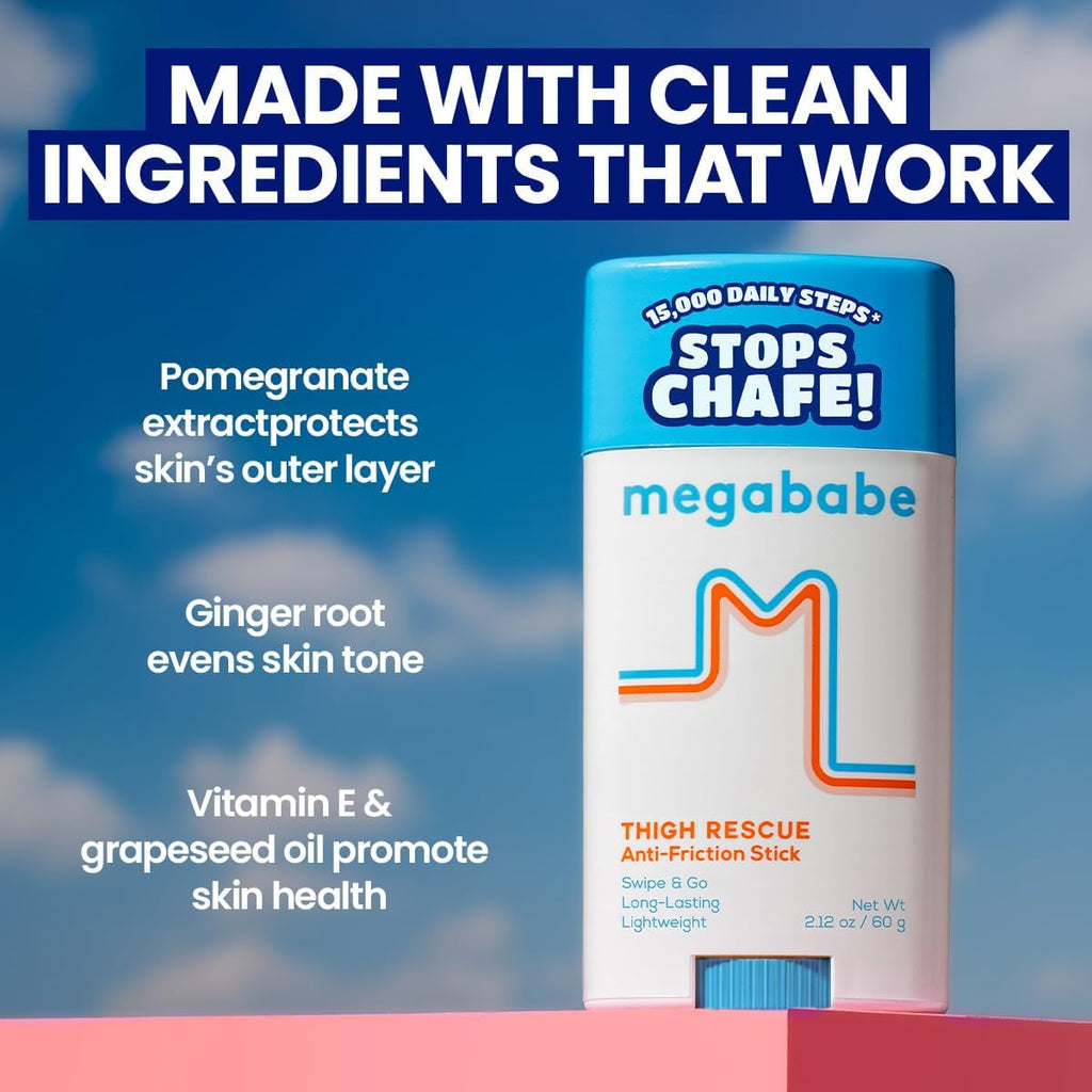 Thigh Rescue Anti-Chafe Stick | Prevents Skin Chafe & Irritation | Thighs, Arms, Bra-Lines & More