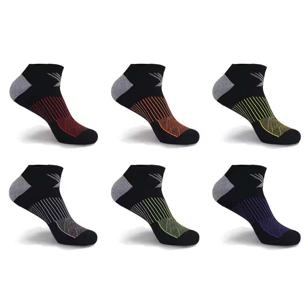 Active-Performance Ankle-Length Compression Socks (6-Pairs)