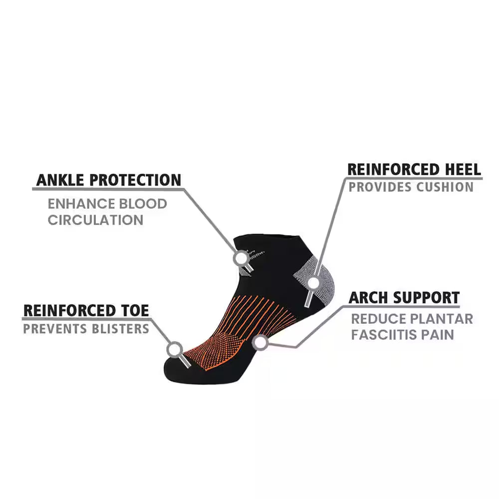 Active-Performance Ankle-Length Compression Socks (6-Pairs)