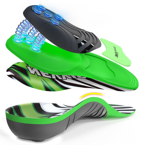 Dynamic Spring Plantar Fasciitis Insoles for Flat Feet, 250 Lb Heavy Duty Wor...