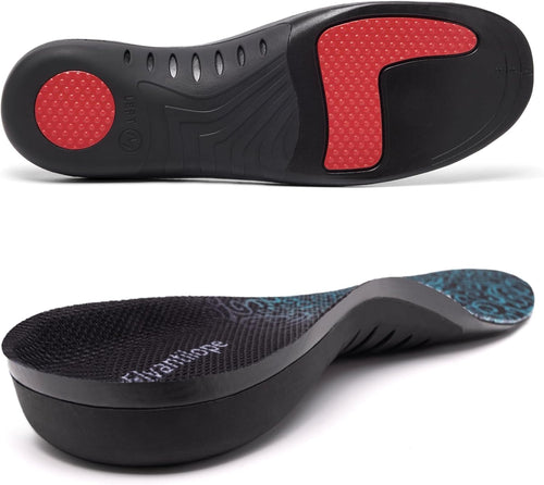 Plantar Fasciitis Insoles for Men Women, 220+ Lbs Heavy Duty Support Pain Relief Orthotics, High Arch Support for Pain Relief, Flat Feet Orthotic Insert, Work Boot Shoe Insole, Fit Standing All Day
